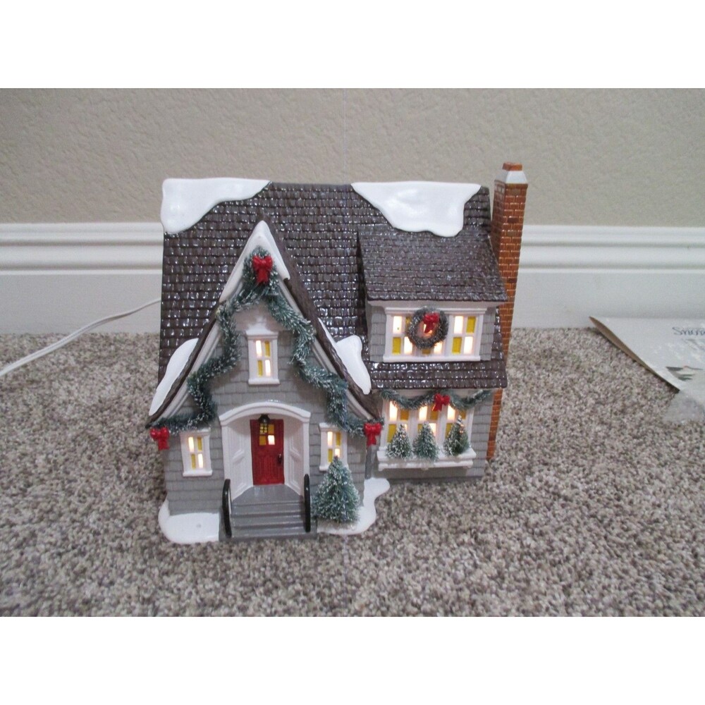 Department 56-Snow Village- Lynnhaven House - Gray Version-4016902-1